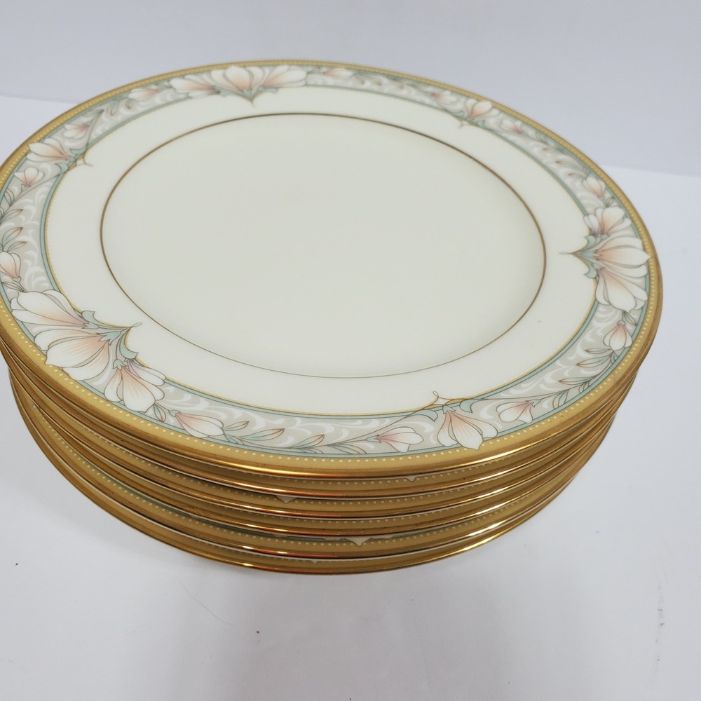 Noritake Barrymore Appetizer Bread &‎ Butter Plates Set of 6 Ivory Floral 9737